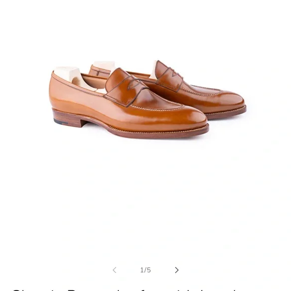 Men’s classic Penny loafer with hand stitched apron/ US SIZE 11.5